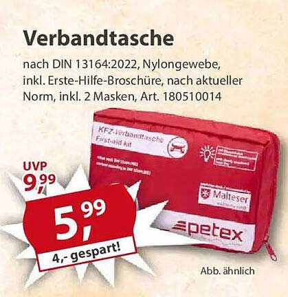 Verbandstasche nach DIN 13164:2022