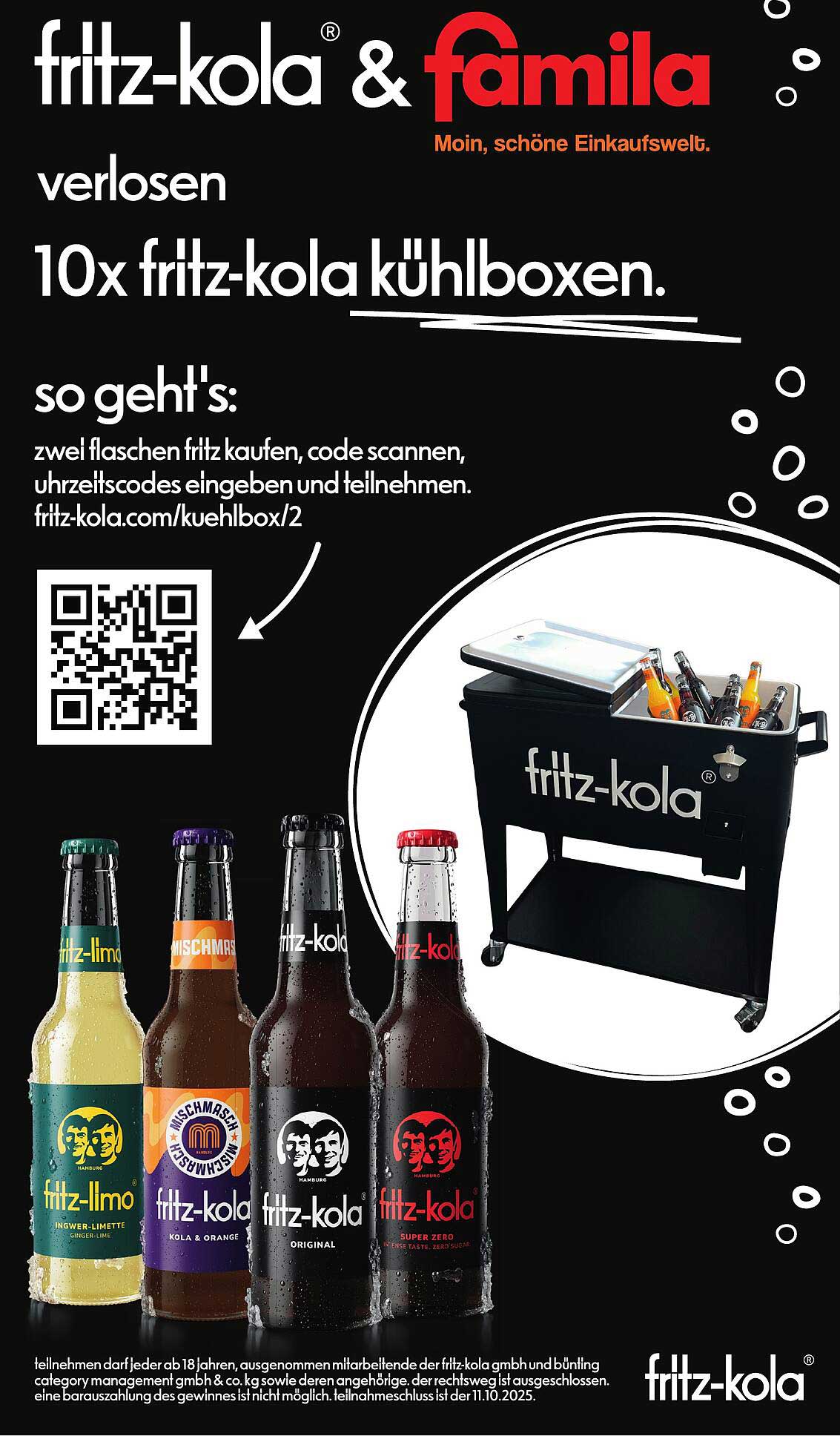 Verlosung: 10x fritz-kola Kühlboxen