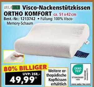 Visco-Nackenstützkissen ORTHO KOMFORT