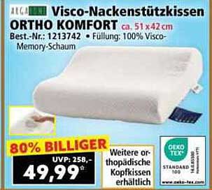 Visco-Nackenstützkissen ORTHO KOMFORT