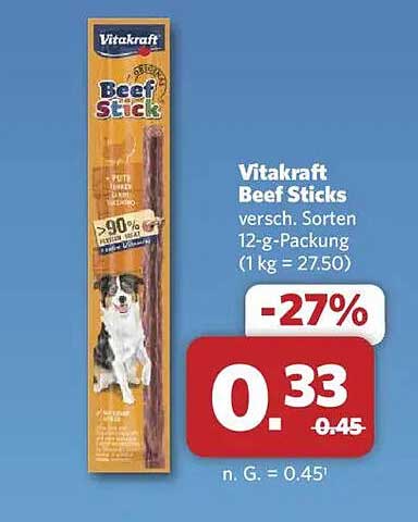 Vitakraft Beef Sticks 12-g-Packung