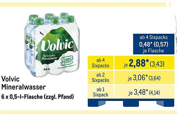 Volvic Mineralwasser 6 x 0,5-l-Flasche (zzgl. Pfand)