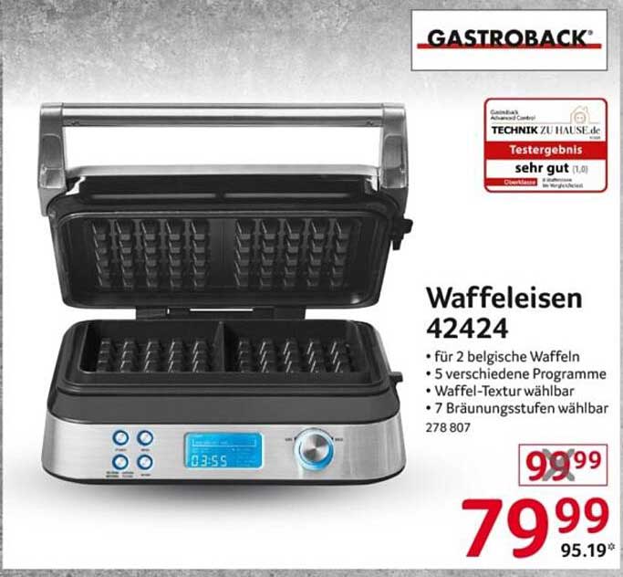 Waffeleisen 42424 - für 2 belgische Waffeln