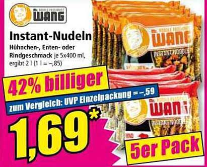 Wang Instant-Nudeln – 5er Pack für nur 1,69 €