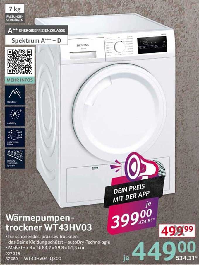 Wärmepumpentrockner WT43HV03