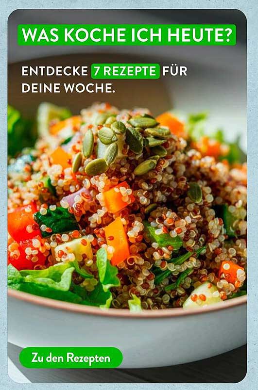 Was koche ich heute? Entdecke 7 Rezepte für deine Woche.