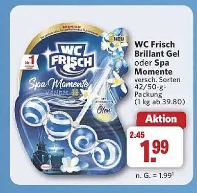 WC Frisch Brillant Gel oder Spa Momente 42/50-g-Packung