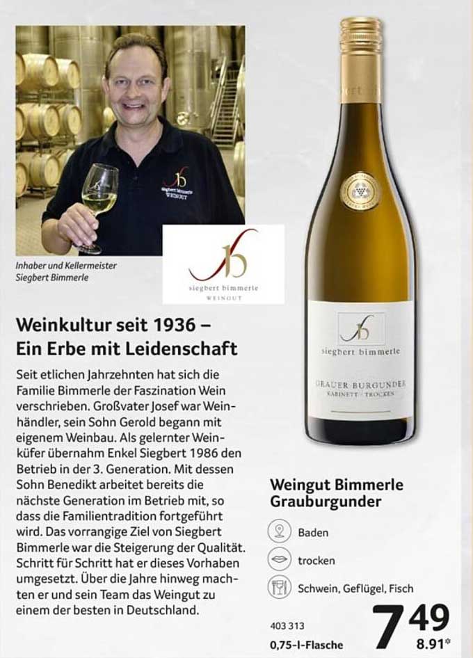 Weingut Bimmerle Grauburgunder 0,75 l - trocken