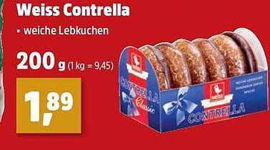 Weiss Contrella - weiche Lebkuchen