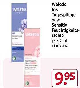 Weleda Iris Tagespflege oder Sensitiv Feuchtigkeitscreme je 30 ml
