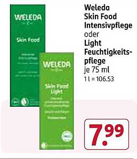 Weleda Skin Food Intensivpflege oder Light Feuchtigkeitspflege 75 ml