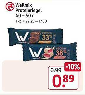 Wellmix Proteinriegel 40 – 50 g