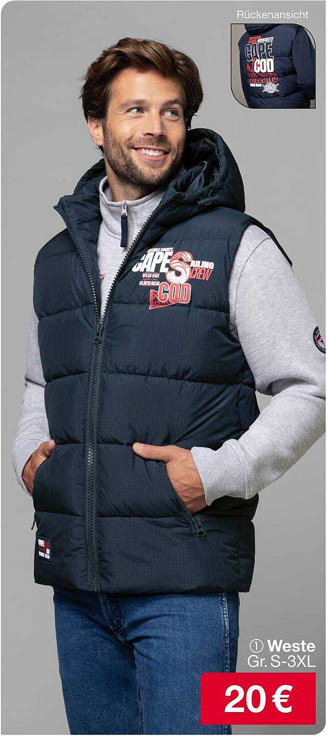 Weste Gr. S-3XL zum Sonderpreis