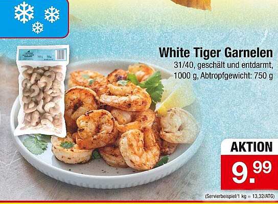 White Tiger Garnelen 31/40, geschält und entdarnt, 1000 g