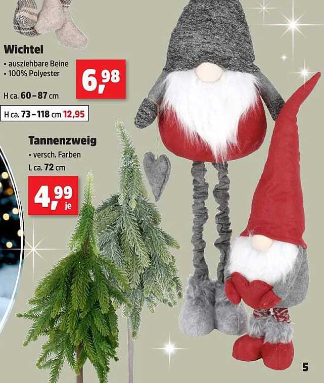 Wichtel und Tannenzweig - Weihnachtsdeko für Ihr Zuhause