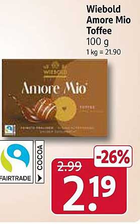 Wiebold Amore Mio Toffee 100 g