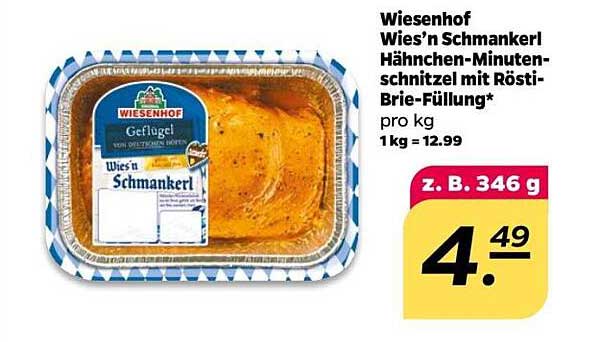 Wiesenhof Wies’n Schmankerl Hähnchen-Minuten-Schnitzel mit Rösti-Brie-Füllung