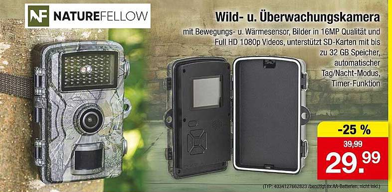 Wild- & Überwachungskamera mit Bewegungs- und Wärmesensor