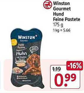 Winston Gourmet Hund Feine Pastete 175 g
