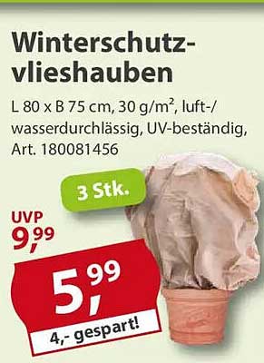 Winterschutz-vlieshauben 3 Stück