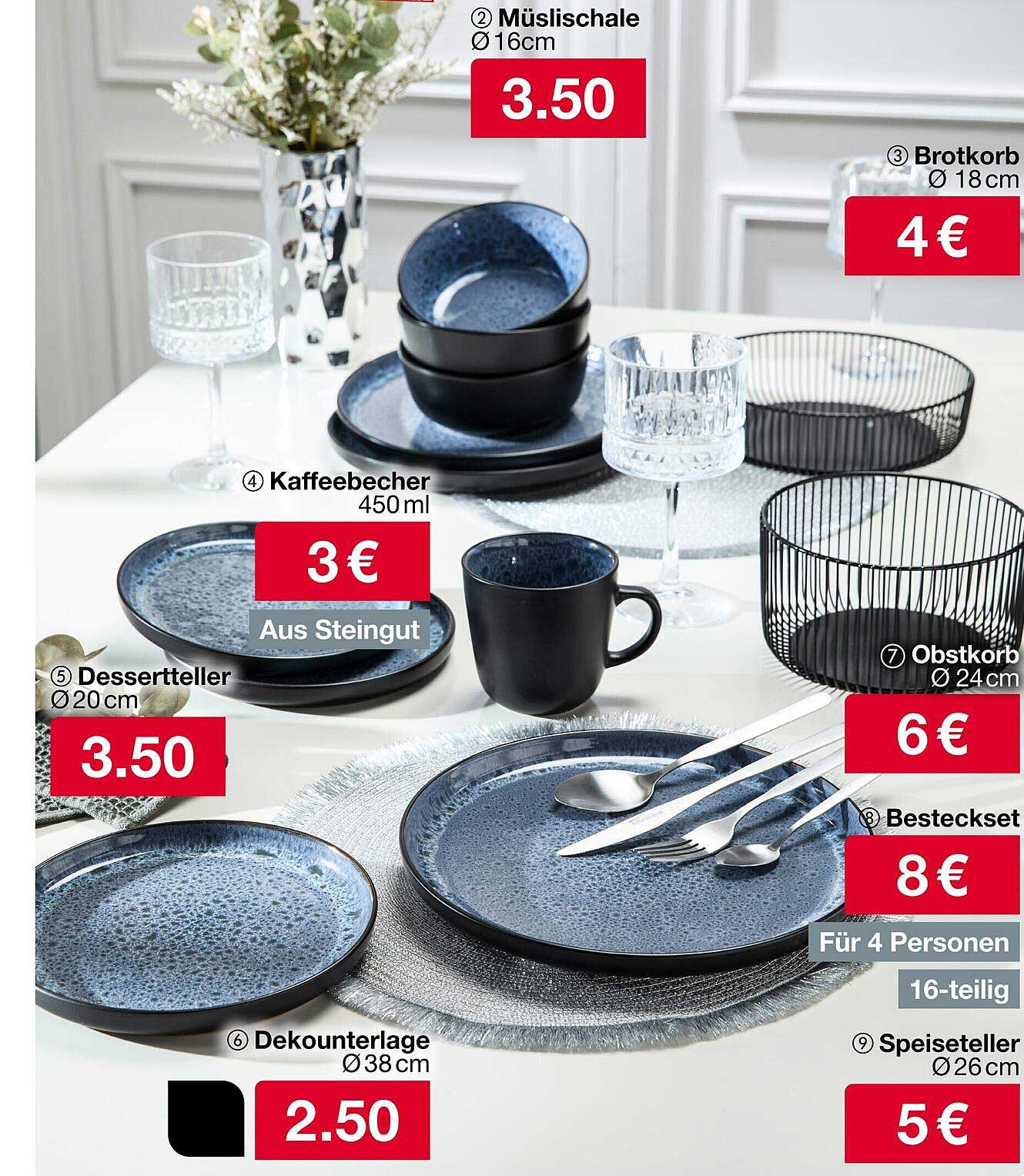 Woolworth Geschirr-Set und Küchenaccessoires