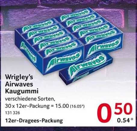Wrigley's Airwaves Kaugummi - verschiedene Sorten