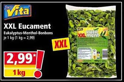 XXL Eucament Eukalyptus-Menthol-Bonbons 1 kg