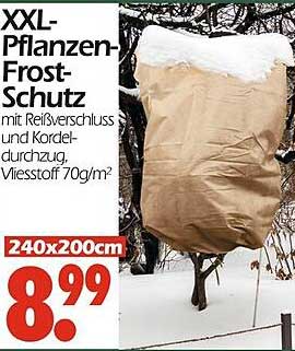 XXL-Pflanzen-Frost-Schutz mit Reißverschluss und Kordelzug, 240x200cm