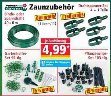 Zaunzubehör - Drahtspanner-Set, Binde- oder Spanndraht, Gartenhelfer-Set und Pflanzenclips - Jetzt im Angebot!