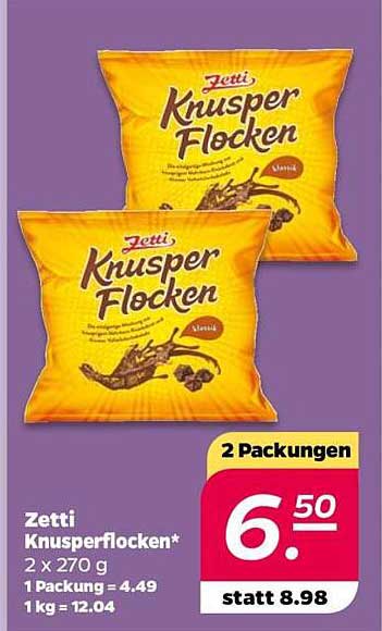 Zetti Knusperflocken - 2 x 270 g