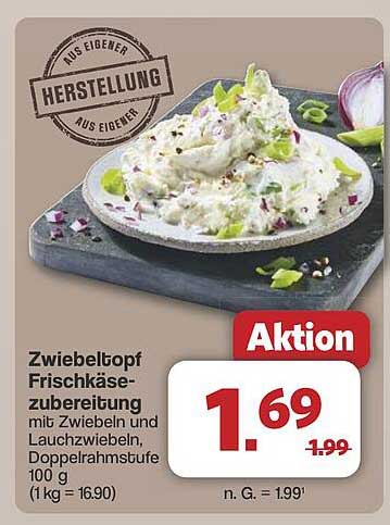 ZwiebelTopf Frischkäsezubereitung mit Zwiebeln und Lauchzwiebeln