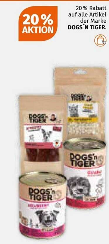 20 % Rabatt auf alle Artikel der Marke DOGS 'N TIGER