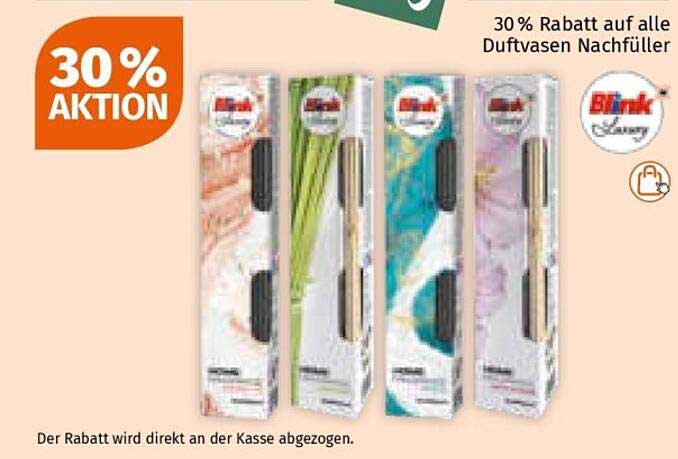 30 % Rabatt auf alle Duftvasen Nachfüller von Blink