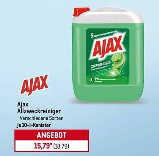 Ajax Allzweckreiniger - Zitrusfrisch je 10-l-Kanister