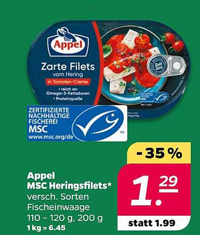 Appel MSC Heringsfilets in Tomaten-Creme - 200 g