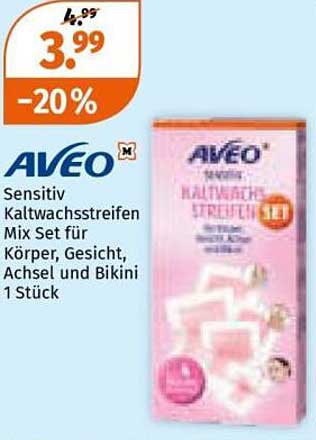 AVEÖ Sensitiv Kaltwachsstreifen Mix Set für Körper, Gesicht, Achsel und Bikini 1 Stück