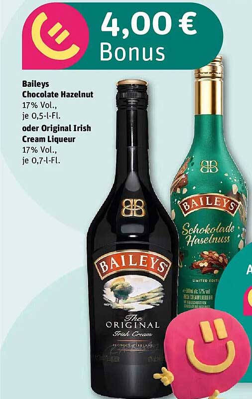 Baileys Chocolate Hazelnut oder Original Irish Cream Liqueur