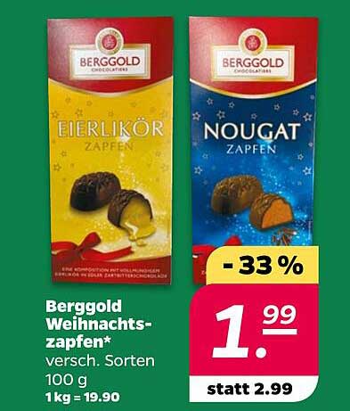 Berggold Weihnachtszapfen – Ei liqueur & Nougat