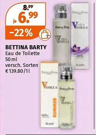 BETTINA BARTY Eau de Toilette 50 ml - 22% Rabatt!