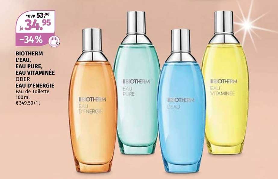 BIOTHERM L'EAU, EAU PURE, EAU VITAMINÉE ODER EAU D'ENERGIE Eau de Toilette 100 ml