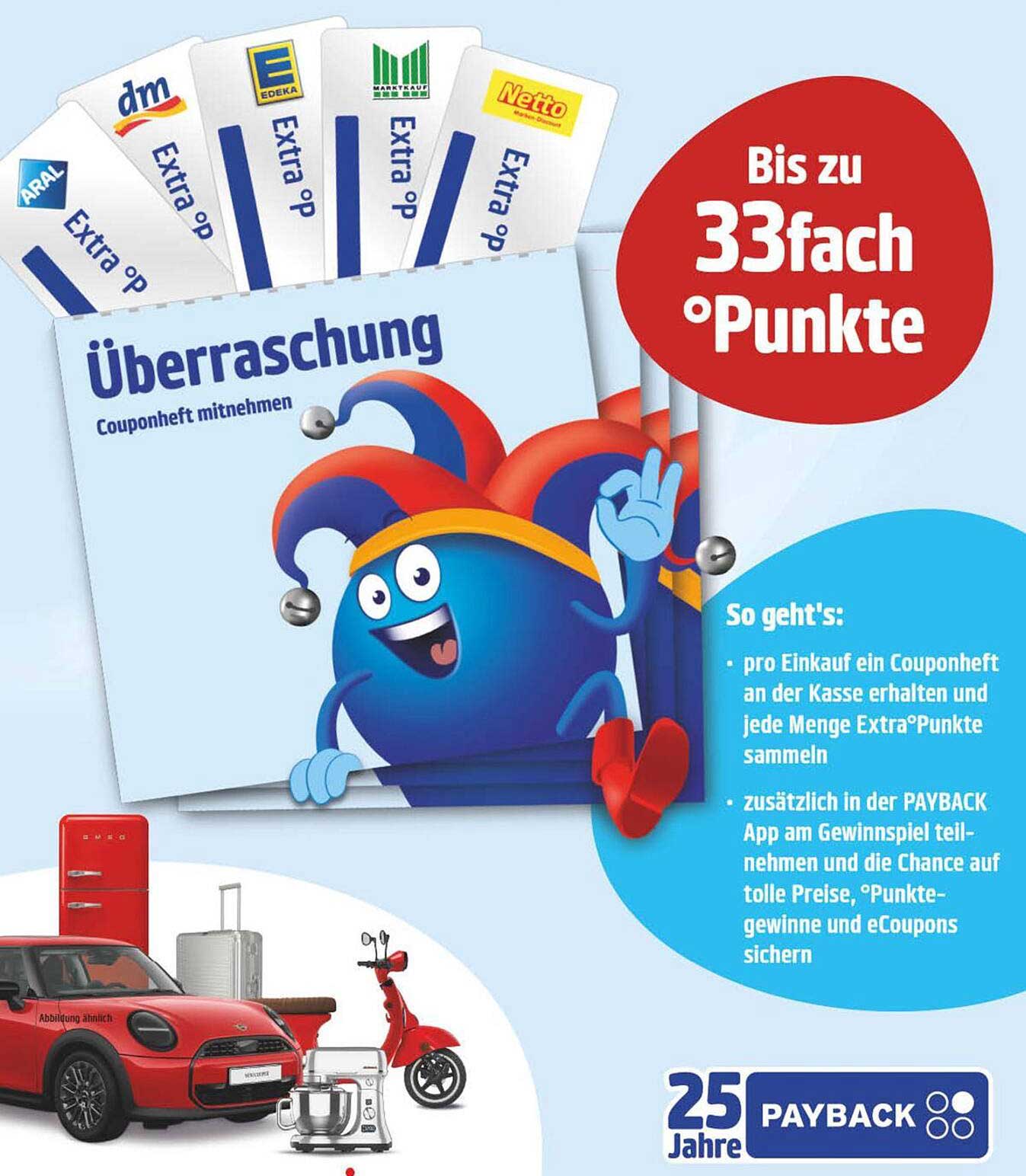Bis zu 33fach Punkte sammeln mit dem Couponheft!