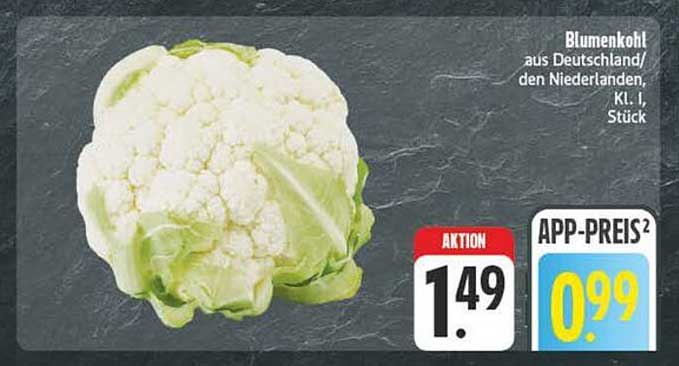 Blumenkohl aus Deutschland/Niederlanden, KL. I, Stück