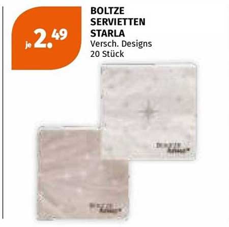 BOLTZ SERVIETTEN STARLA - Verschiedene Designs, 20 Stück