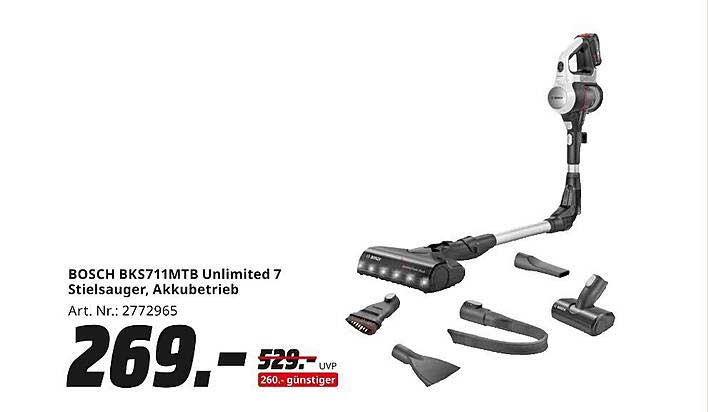 BOSCH BKS711MTB Unlimited 7 Stielsauger, Akkubetrieb