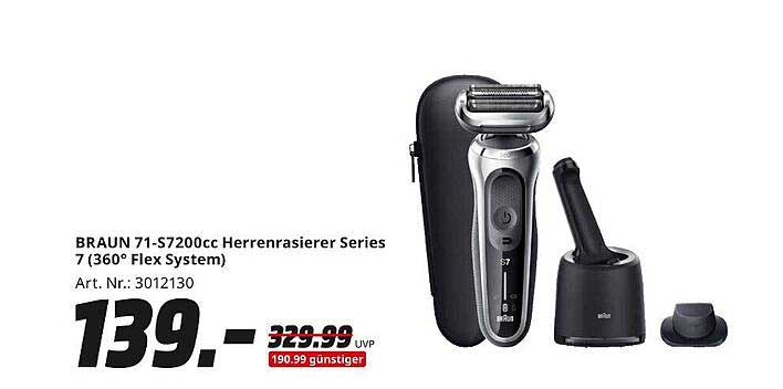 BRAUN 71-S7200cc Herrenrasierer Series 7 (360° Flex System)