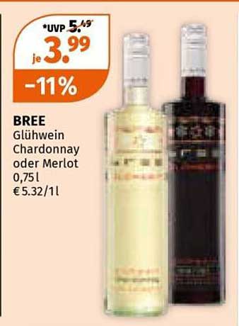 BREE Glühwein Chardonnay oder Merlot 0,75l