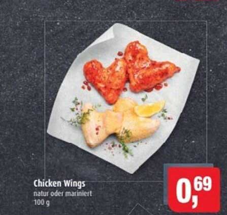 Chicken Wings natur oder mariniert 100 g