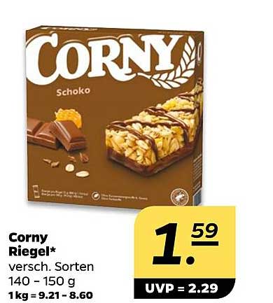Corny Riegel* verschiedene Sorten 140 - 150 g
