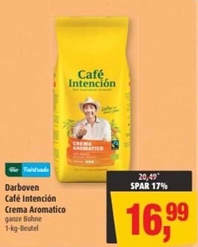 Darboven Café Intención Crema Aromatico ganze Bohne 1-kg-Beutel