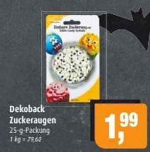 Dekoback Zuckeraugen 25-g-Packung